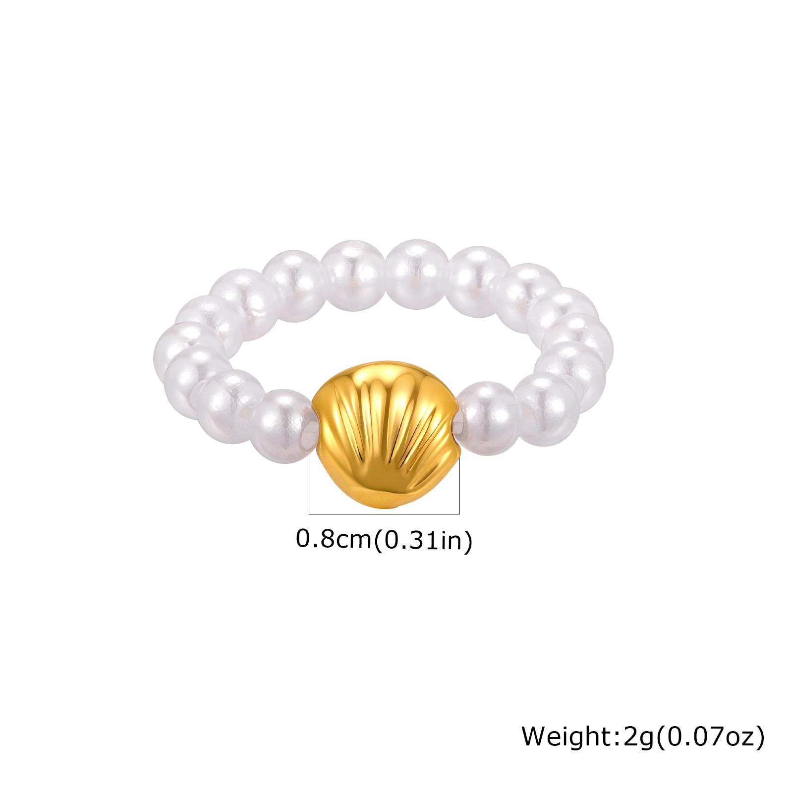 Vnox Trendy Stainless Steel Starfish Scallop Imitation Pearl Ring for Women, French Romantic Boho Simple Elegant Finger Jewelry
Vnox Trendy Stainless Steel Starfish Scallop Imitation Pearl Ring for Women, French Romantic Boho Simple Elegant Finger Jewelry