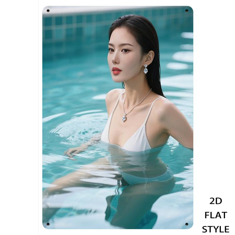 HD Metal Tin Sign Elegant Asian Model in White Bikini in Swimming Pool Luxury Portrait Wall Art Decor 20x30cm(7.8x11.8inch)
HD Metal Tin Sign Elegant Asian Model in White Bikini in Swimming Pool Luxury Portrait Wall Art Decor 20x30cm(7.8x11.8inch)