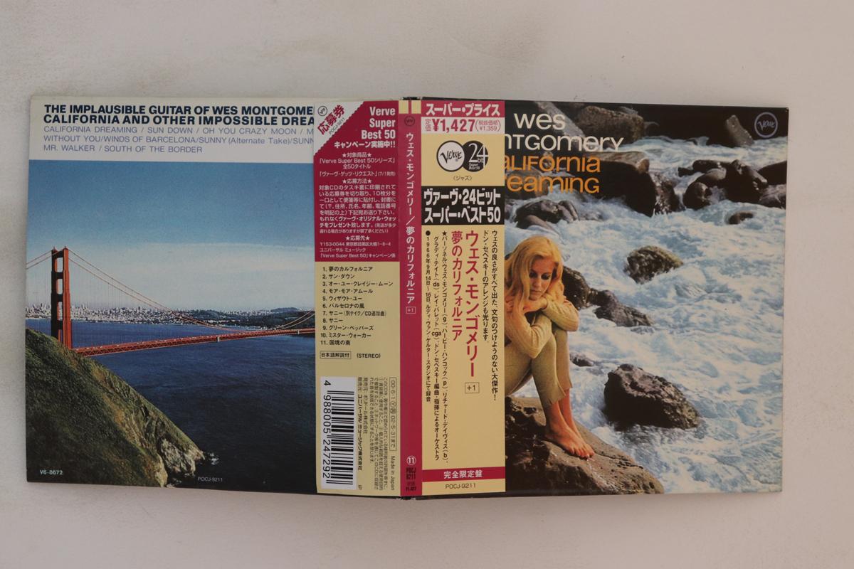 CD WES MONTGOMERY - California Dreaming +1 POCJ9211 VERVE 2000 Japan Obi Jazz Used
CD WES MONTGOMERY - California Dreaming +1 POCJ9211 VERVE 2000 Japan Obi Jazz Used