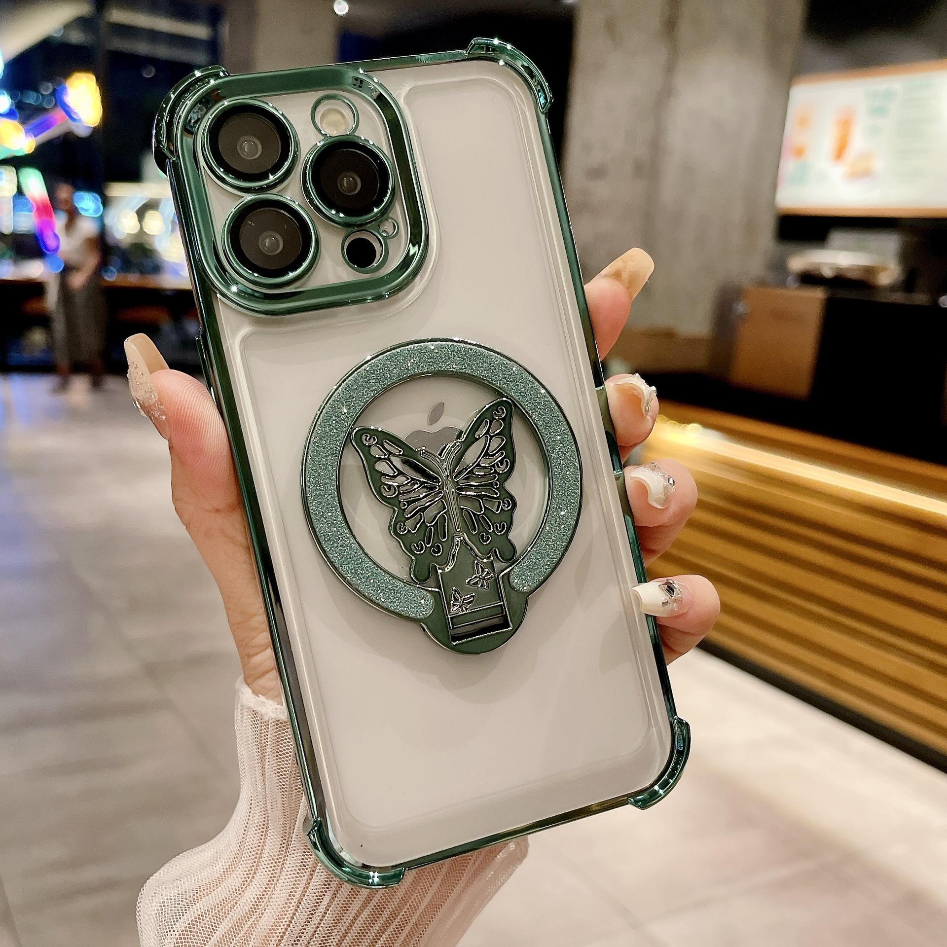 Applicable to iPhone16ProMax mobile phone case butterfly glitter bracket Apple 15 four corners anti-drop protective case iPhone7plus/8plus зелений
Applicable to iPhone16ProMax mobile phone case butterfly glitter bracket Apple 15 four corners anti-drop protective case iPhone7plus/8plus зелений