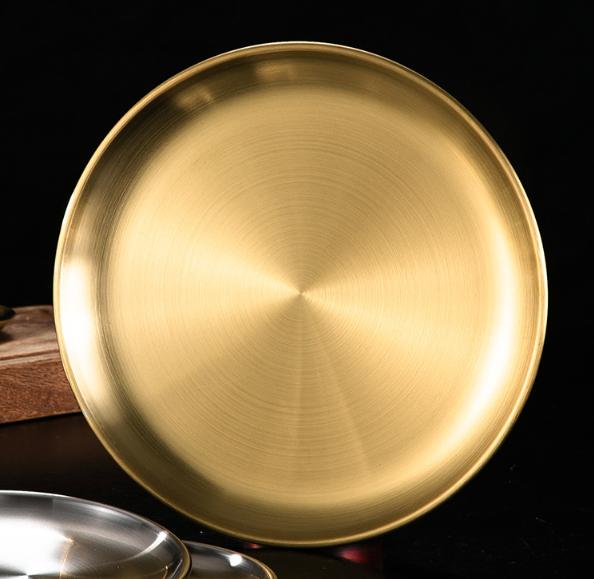 Round Serving Tray 17CM Diameter Matte Finish Metal Plate Suitable for Barbecue and Tabletop Use Durable and Reusable Design One Size золотий
Round Serving Tray 17CM Diameter Matte Finish Metal Plate Suitable for Barbecue and Tabletop Use Durable and Reusable Design One Size золотий