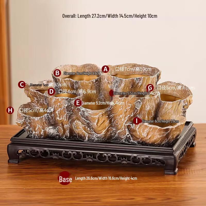 Creative Faux Wood Succulent Planter with Base
Creative Faux Wood Succulent Planter with Base