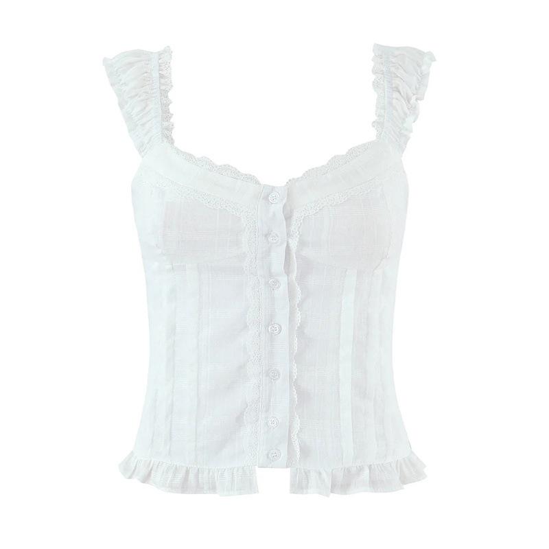 Pure Desire Women s Ruffled Camisole: Slim-Fit, Single-Breasted Lace Patchwork Vest for Summer Small белый
Pure Desire Women s Ruffled Camisole: Slim-Fit, Single-Breasted Lace Patchwork Vest for Summer Small белый