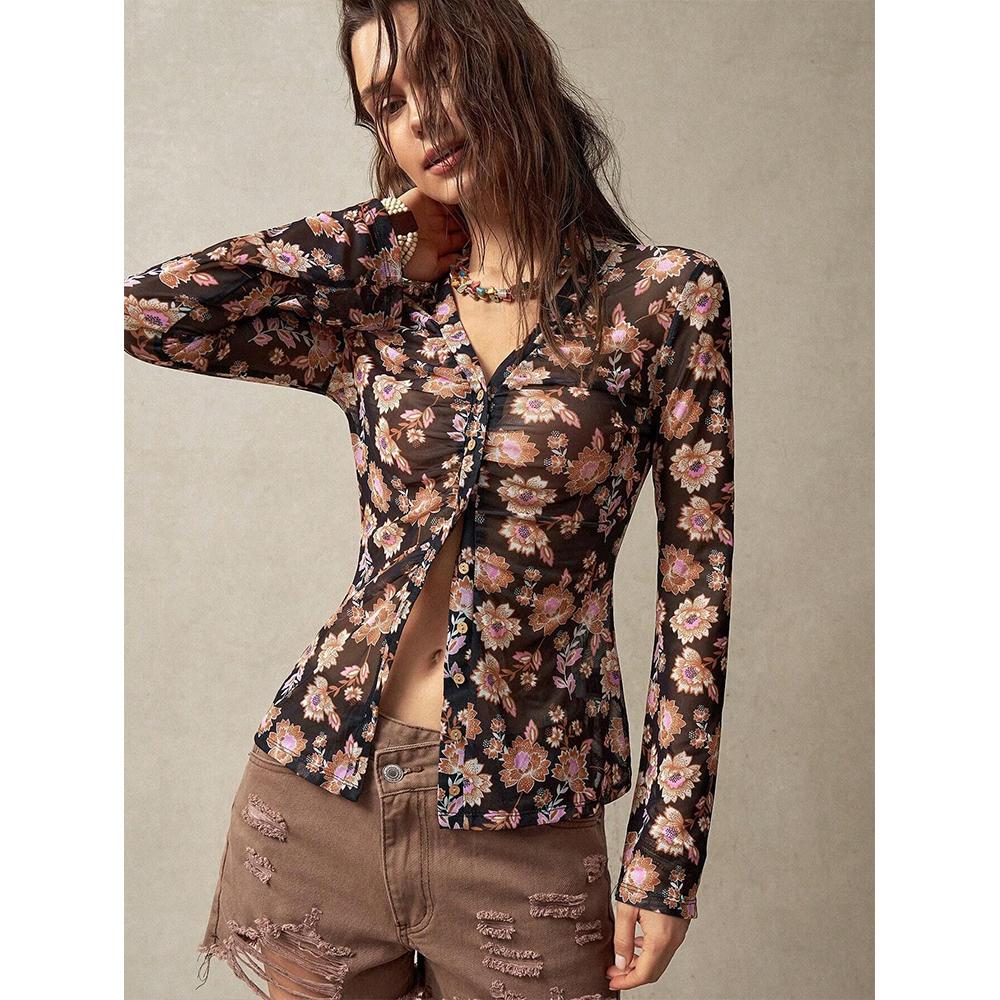 Женские рубашки с длинным рукавом, блузки с цветочным принтом в стиле бохо, приталенные топы на пуговицах с V-образным вырезом 2XL розовый
Женские рубашки с длинным рукавом, блузки с цветочным принтом в стиле бохо, приталенные топы на пуговицах с V-образным вырезом 2XL розовый