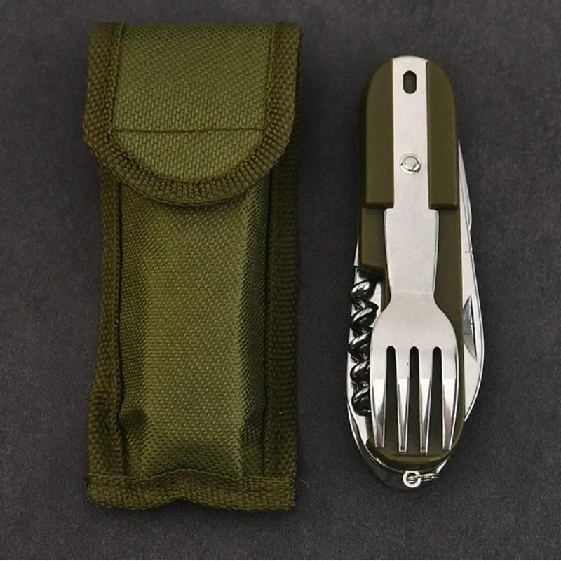 7 in 1 Outdoor Camp Tableware Survival Tools Multifunctional Stainless Steel Foldable Fork Spoon Knife Picnic Camping Dinnerware
7 in 1 Outdoor Camp Tableware Survival Tools Multifunctional Stainless Steel Foldable Fork Spoon Knife Picnic Camping Dinnerware