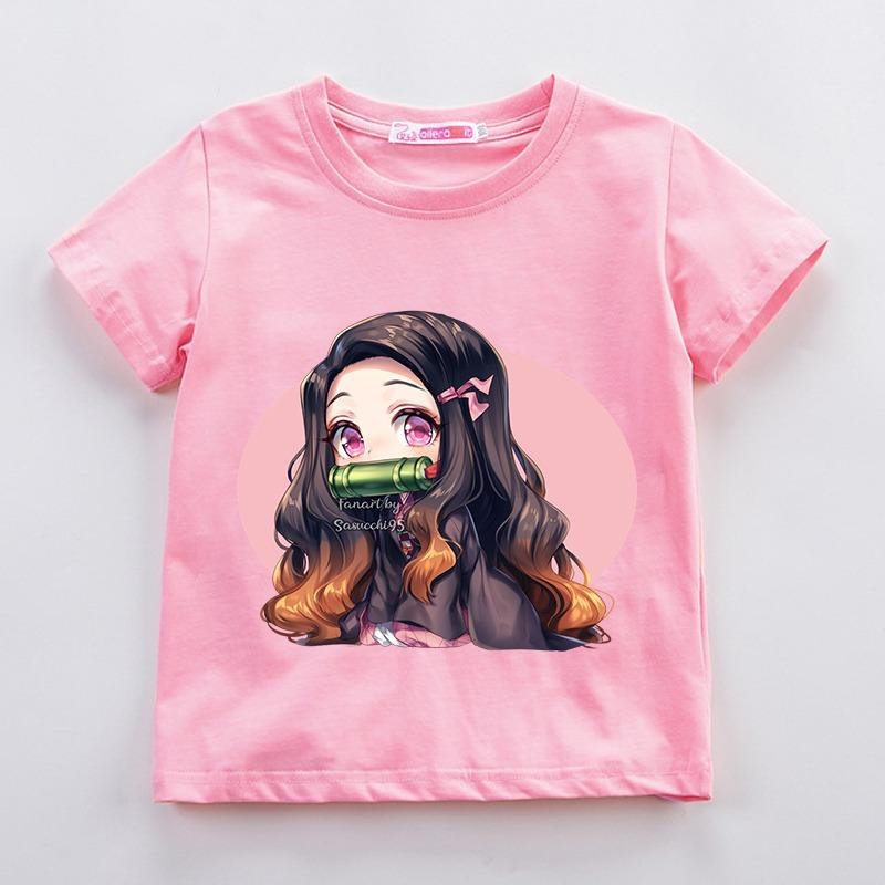 Kamado Nezuko Kochou Shinobu T Shirt for Girl Anime Demon Slayer Children Clothes Kids Short Sleeve Tees Summer Toddler Tops 110
Kamado Nezuko Kochou Shinobu T Shirt for Girl Anime Demon Slayer Children Clothes Kids Short Sleeve Tees Summer Toddler Tops 110