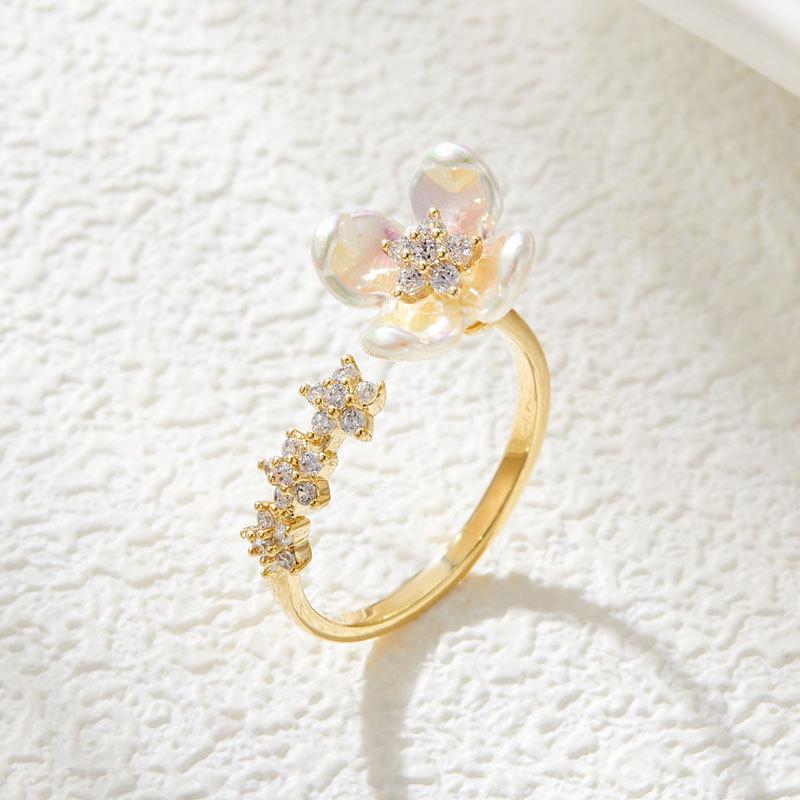 Stylish and Simple Multicolored Imitation Shell Flower Opening Ring, Light Design Adjustable Opening Index Finger Ring, New Ring
Stylish and Simple Multicolored Imitation Shell Flower Opening Ring, Light Design Adjustable Opening Index Finger Ring, New Ring