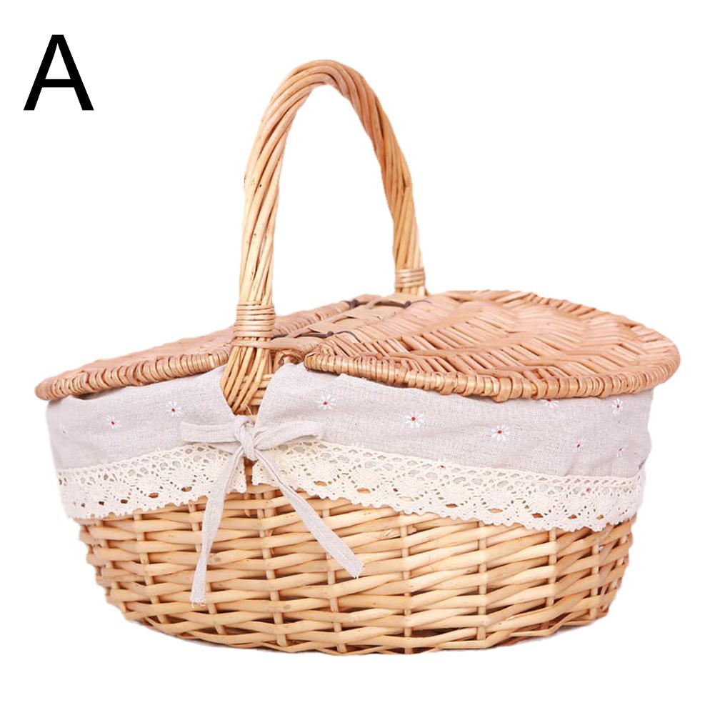 Handmade Wicker Picnic Basket with Lid Handle Picnic Hamper Washable Lining Willow Woven Storage Hamper For outdoor Camping
Handmade Wicker Picnic Basket with Lid Handle Picnic Hamper Washable Lining Willow Woven Storage Hamper For outdoor Camping