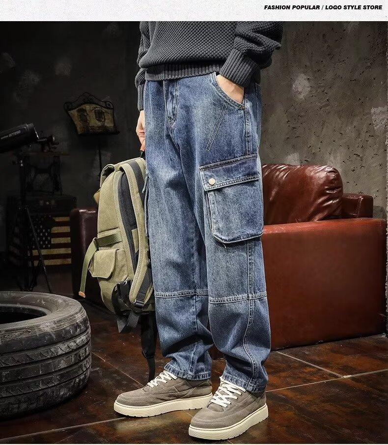 Men s Jeans Spring-Autumn American Multi-Pocket Work Loose Straight XXXL синій
Men s Jeans Spring-Autumn American Multi-Pocket Work Loose Straight XXXL синій