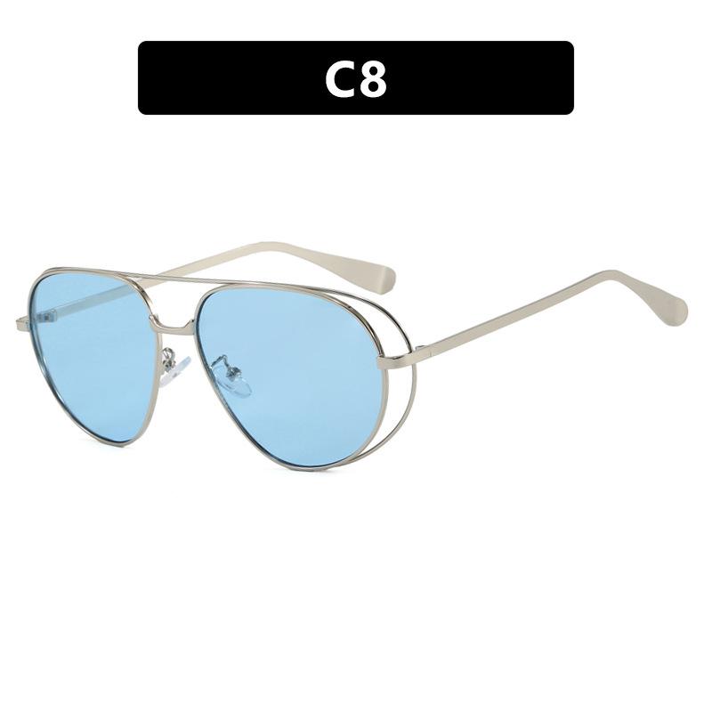 Hot Sale Sunshade Hollow Glasses Metal Frame Oversized UV400 Protection Colorful Lens Fashionable Sunglasses for Unisex as pictures
Hot Sale Sunshade Hollow Glasses Metal Frame Oversized UV400 Protection Colorful Lens Fashionable Sunglasses for Unisex as pictures