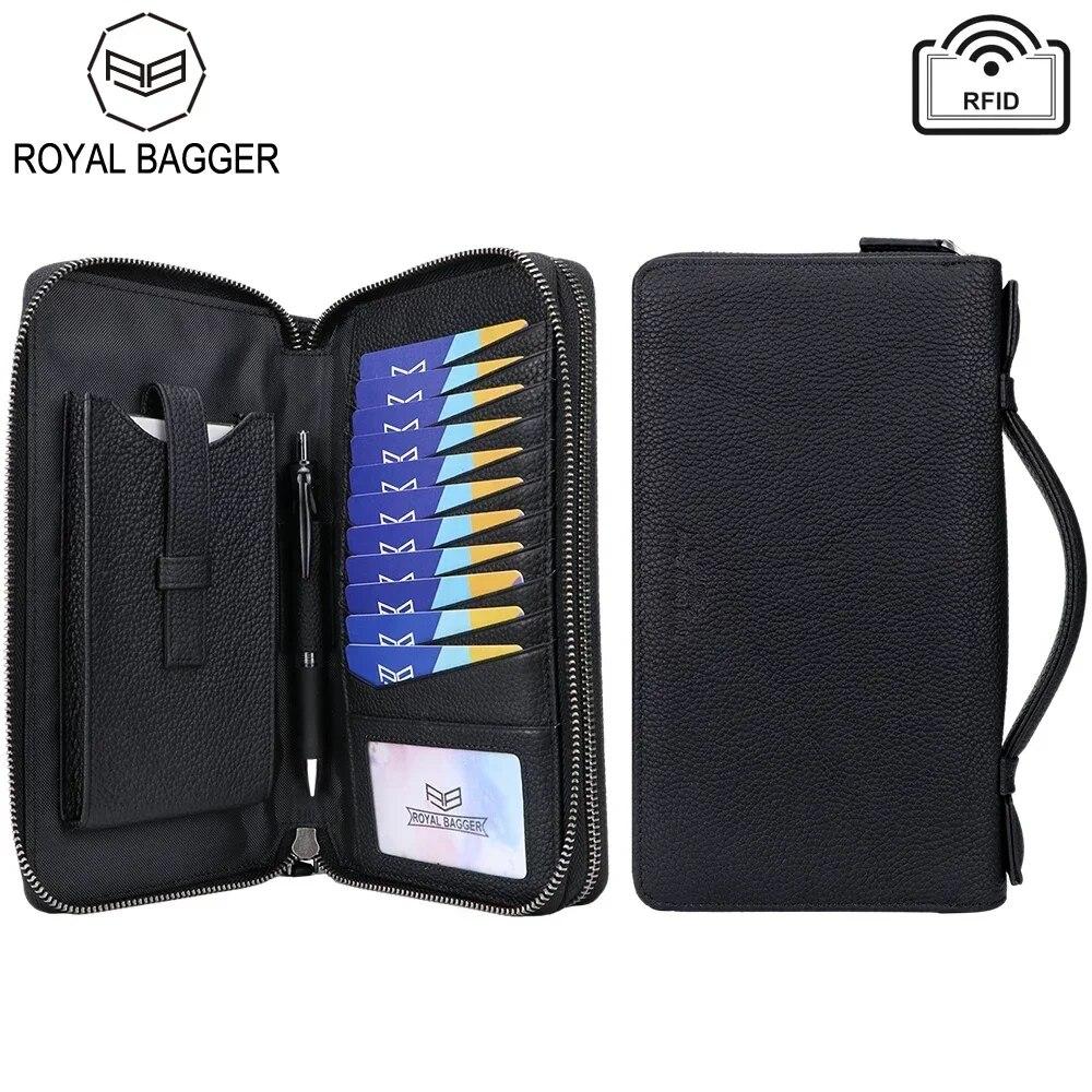 Royal Bagger RFID блокирующий клатч для телефона кошелек для мужчин из натуральной коровьей кожи большая вместительная деловая сумка офисная сумка 1466 чёрный
Royal Bagger RFID блокирующий клатч для телефона кошелек для мужчин из натуральной коровьей кожи большая вместительная деловая сумка офисная сумка 1466 чёрный