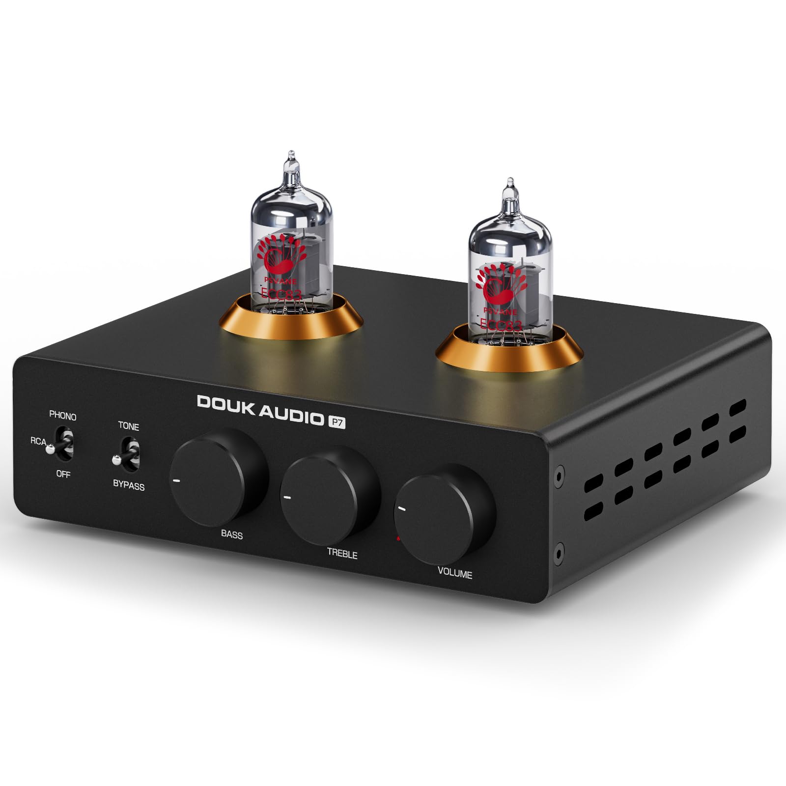 Douk Audio P7 Vacuum Tube Preamplifier/Turntable with Phono Equalizer: MM Phono/XLR Output, PSVANE ECC83 New Production Tube, Hi-Fi Design, Adjustable
Douk Audio P7 Vacuum Tube Preamplifier/Turntable with Phono Equalizer: MM Phono/XLR Output, PSVANE ECC83 New Production Tube, Hi-Fi Design, Adjustable