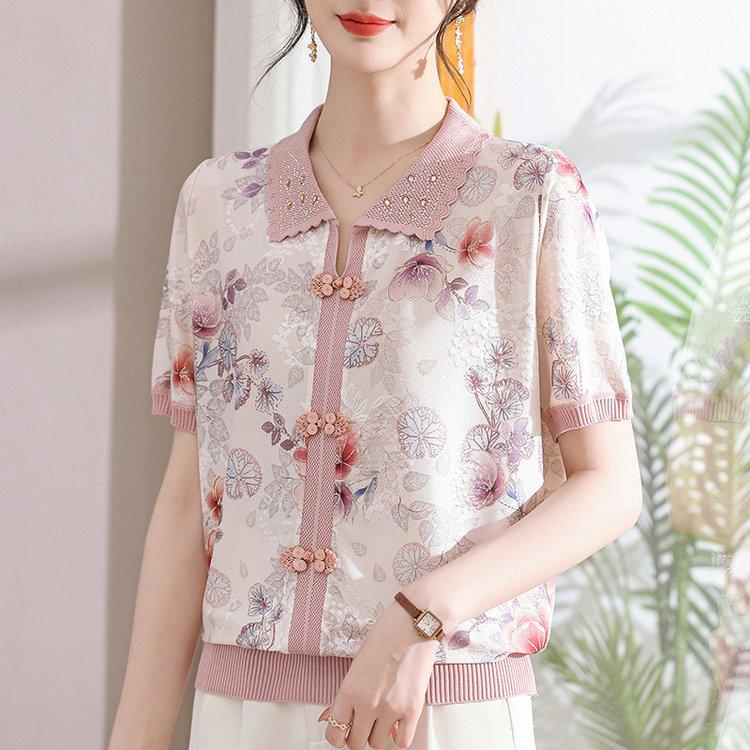 Elegant Floral Summer T-Shirt for Mid-Aged and Elderly Women - Short-Sleeve, Loose, Comfortable Fit 3XL (140-160 lbs) рожевий
Elegant Floral Summer T-Shirt for Mid-Aged and Elderly Women - Short-Sleeve, Loose, Comfortable Fit 3XL (140-160 lbs) рожевий