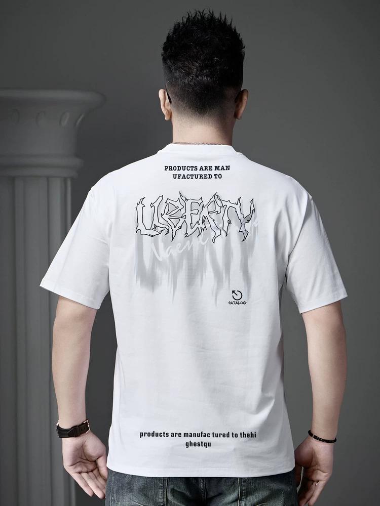 European High-End Letter-Printed Short-Sleeved T-Shirt for Men, American Trendy Brand Loose Round-Neck Top, New Summer Style Half-Sleeved Shirt XL белый
European High-End Letter-Printed Short-Sleeved T-Shirt for Men, American Trendy Brand Loose Round-Neck Top, New Summer Style Half-Sleeved Shirt XL белый