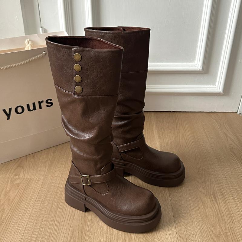 Fashion Autumn Winter Platform Thick Bottom Woman Knee High Boots Shoes Ladies Elegant Belt Buckle Knight Booties 35 коричневый
Fashion Autumn Winter Platform Thick Bottom Woman Knee High Boots Shoes Ladies Elegant Belt Buckle Knight Booties 35 коричневый