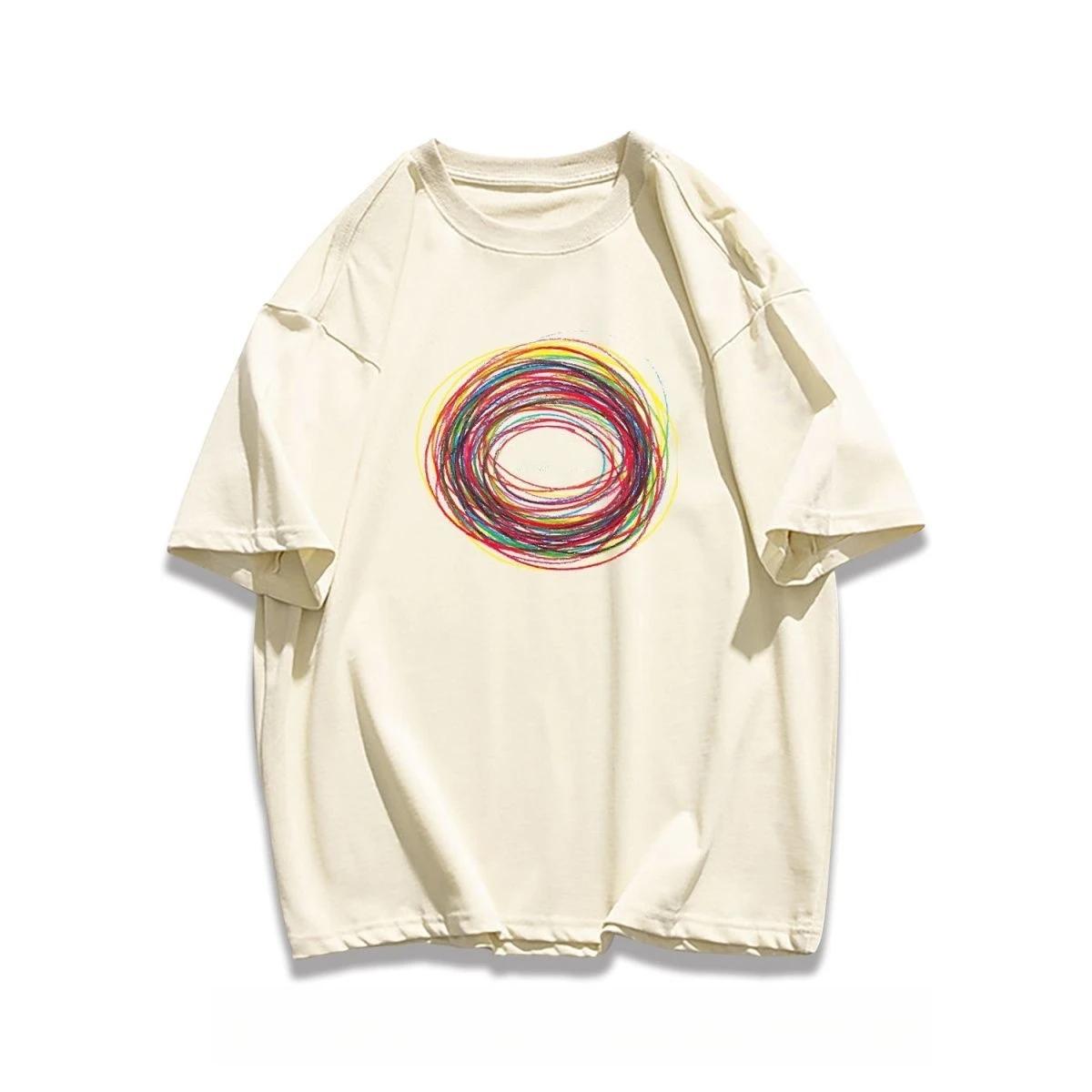 2025 Pure Cotton Fashionable Hong Kong Style Niche Retro Color Line Printing T-shirt Couple Autumn and Winter Versatile T-shirt 4XL
2025 Pure Cotton Fashionable Hong Kong Style Niche Retro Color Line Printing T-shirt Couple Autumn and Winter Versatile T-shirt 4XL