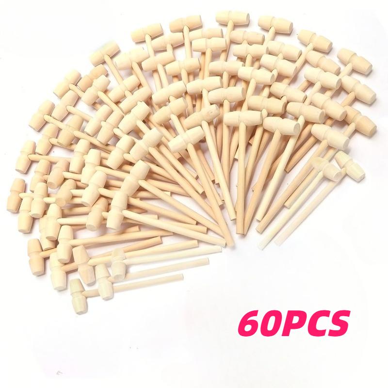 60pcs Mini Wooden Hammers Small Wooden Mallets for Breakable Chocolate Handcrafted Tool for Breakable Heart Crafts & Party Games
60pcs Mini Wooden Hammers Small Wooden Mallets for Breakable Chocolate Handcrafted Tool for Breakable Heart Crafts & Party Games