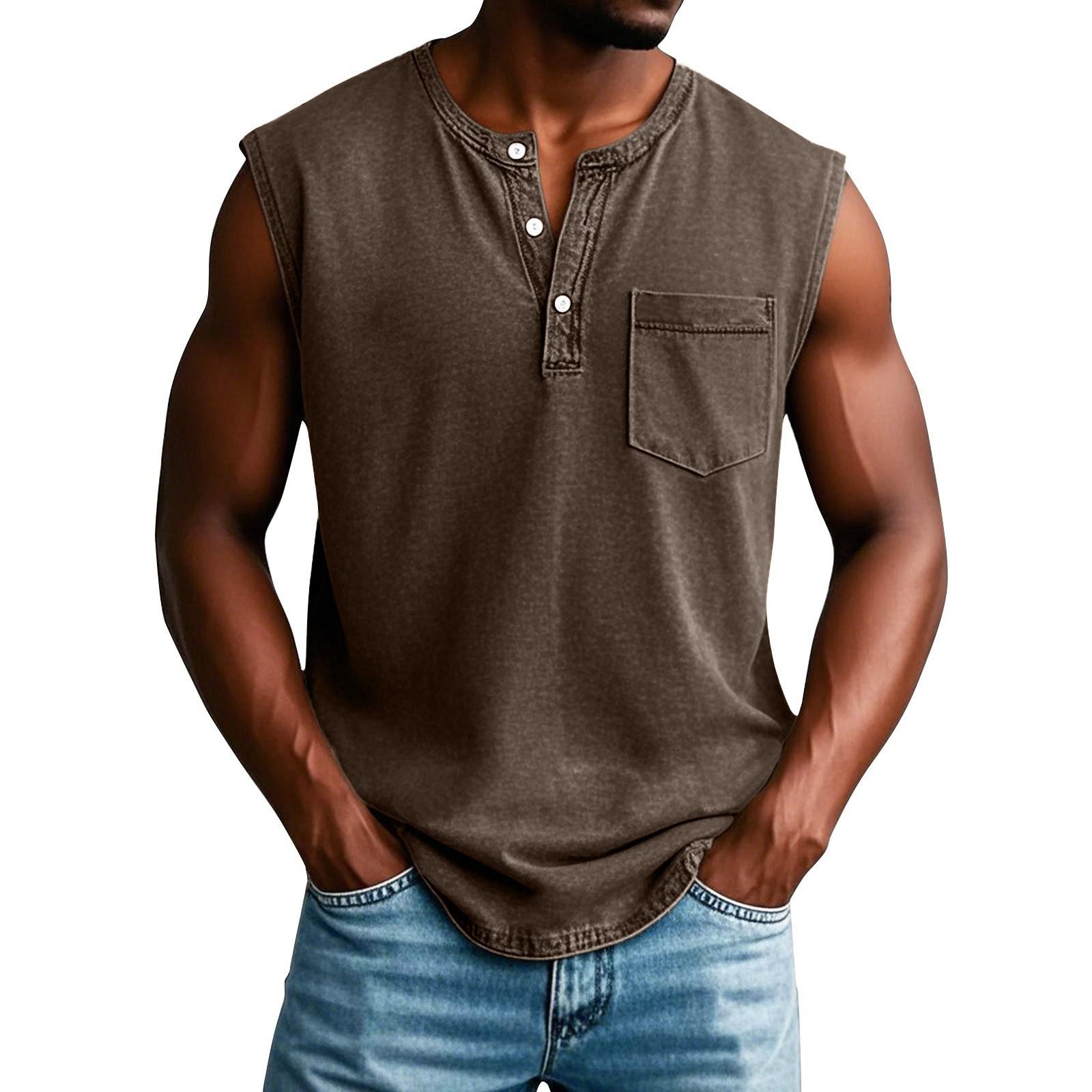 Men s Summer Color Pocket Sports Buttons Vest Men s Sports Casual Vest XXXL
Men s Summer Color Pocket Sports Buttons Vest Men s Sports Casual Vest XXXL