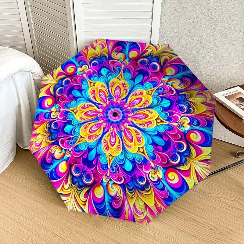 1PC Psychedelic Mandala Automatic 8-Bone Folding Umbrella - Durable Polyester & Iron Frame,Userfriendly Operation yy250929156
1PC Psychedelic Mandala Automatic 8-Bone Folding Umbrella - Durable Polyester & Iron Frame,Userfriendly Operation yy250929156