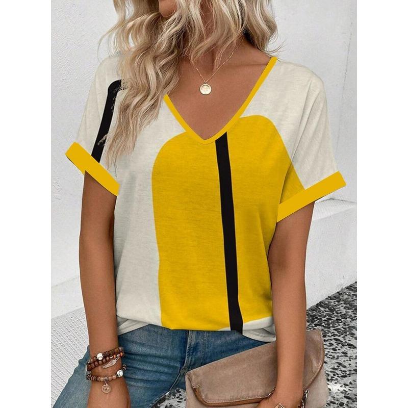 Women s Vintage Geometric Color Block Graphic V Neck T Shirt, Short Sleeve Long Tops for Daily Casual Wear Spring & Summer XL
Women s Vintage Geometric Color Block Graphic V Neck T Shirt, Short Sleeve Long Tops for Daily Casual Wear Spring & Summer XL