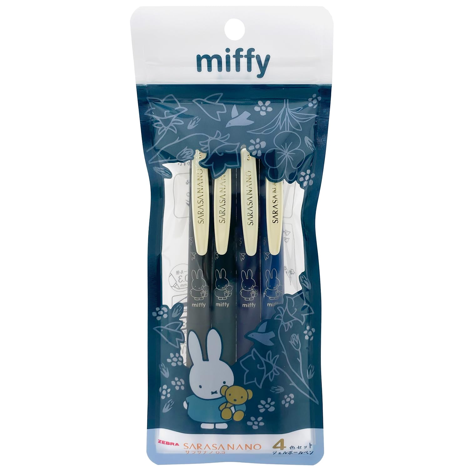 BSS Miffy Gel Ballpoint Sarasa EB327F Pen, Nano, 4-Color Set, 0.3mm, Cool,
BSS Miffy Gel Ballpoint Sarasa EB327F Pen, Nano, 4-Color Set, 0.3mm, Cool,