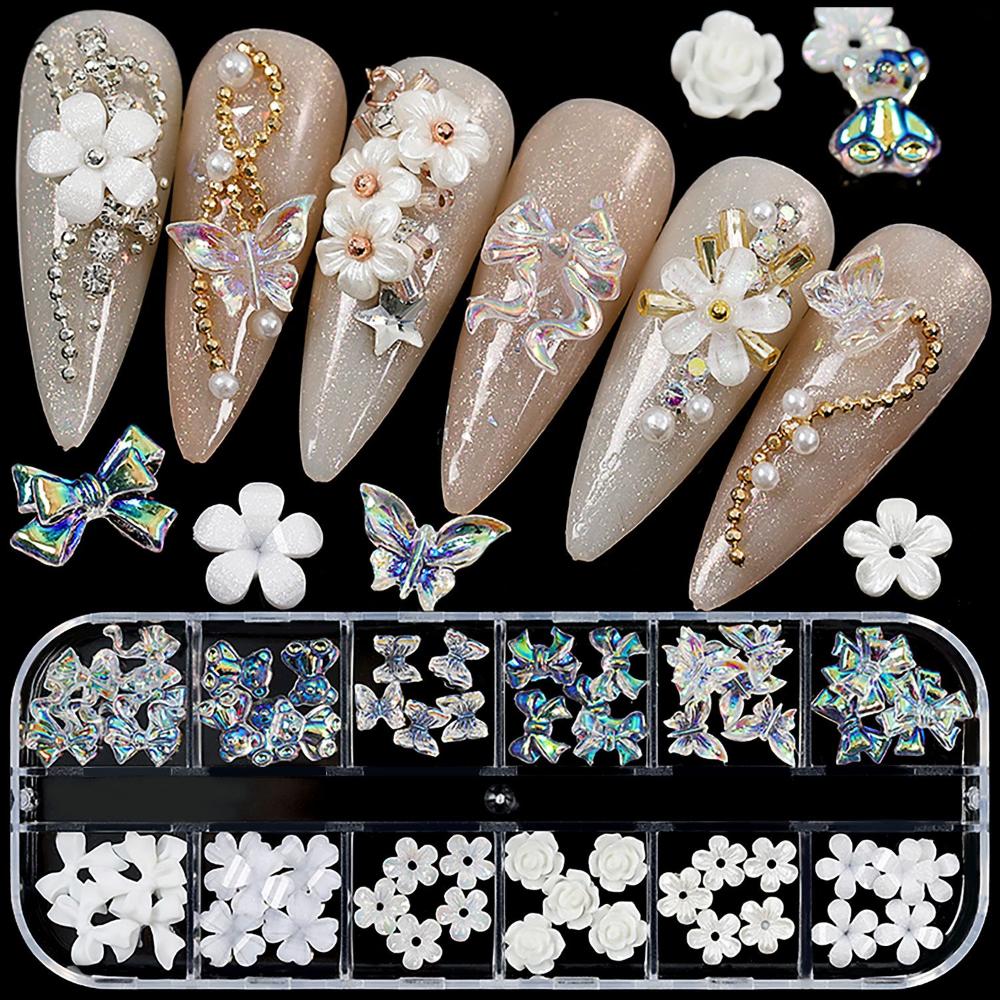 Set Bow DIY Nail Art Rhinestones Kit White Flower Nail Art Charms Multi Shaped Jelly Bear Shape
Set Bow DIY Nail Art Rhinestones Kit White Flower Nail Art Charms Multi Shaped Jelly Bear Shape