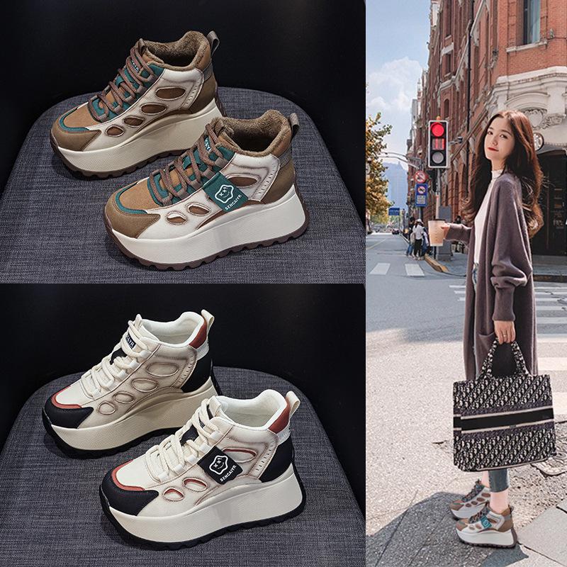 Thick-soled dad shoes women s year new popping board velvet high-top casual fashion versatile small women s shoes 34
Thick-soled dad shoes women s year new popping board velvet high-top casual fashion versatile small women s shoes 34