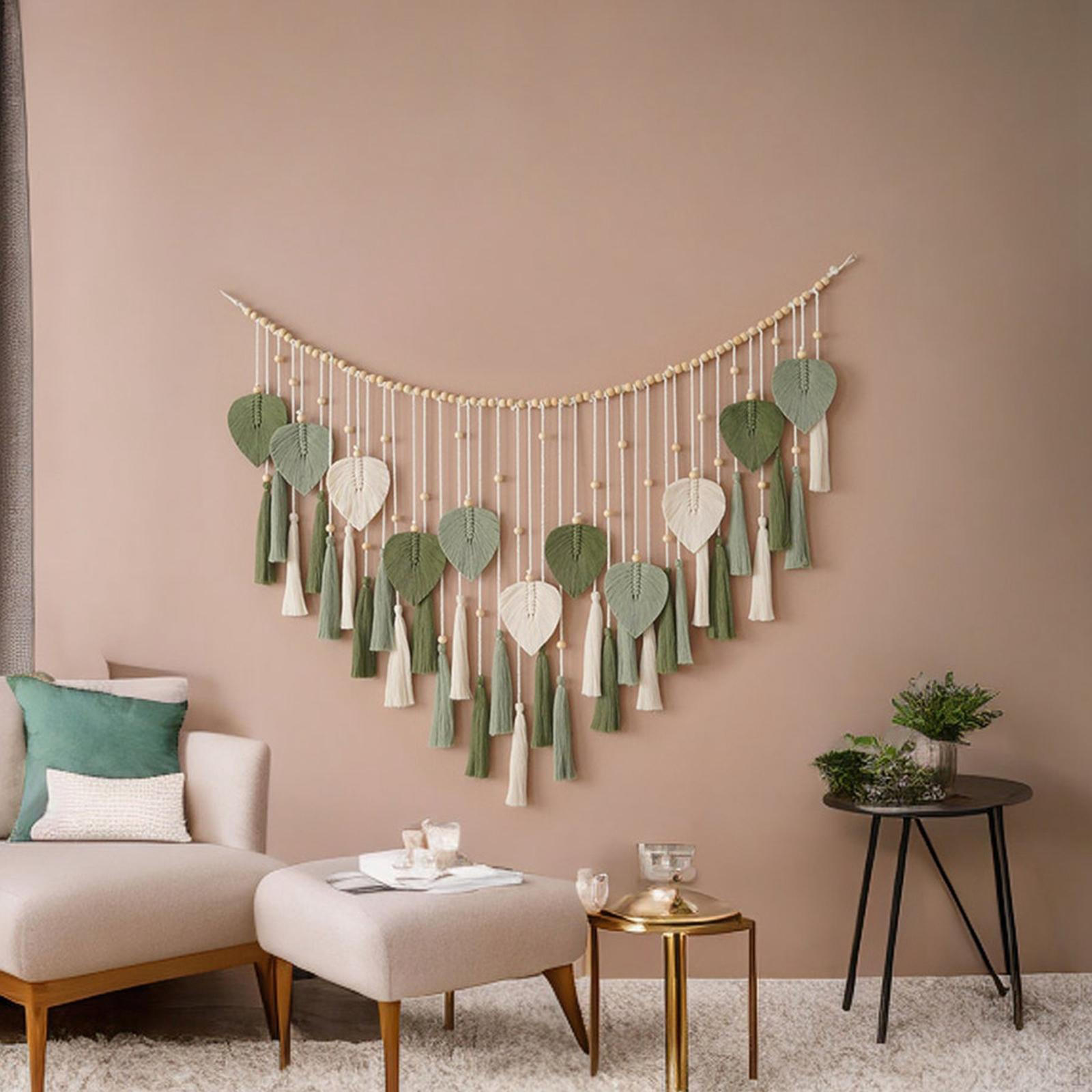 Macrame Wall Hanging Tapestry Woven Modern Leaves Tassel Boho Decor for Home
Macrame Wall Hanging Tapestry Woven Modern Leaves Tassel Boho Decor for Home
