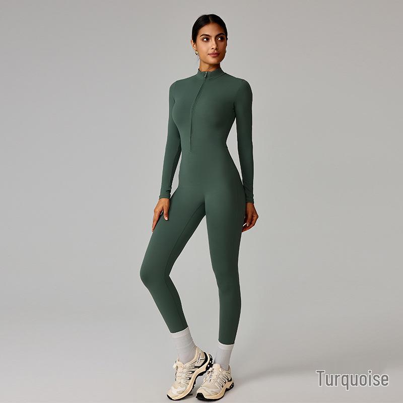 Europe Zipper Long-sleeve Yoga Jumpsuit for Women: High-intensity Fitness Bodysuit L
Europe Zipper Long-sleeve Yoga Jumpsuit for Women: High-intensity Fitness Bodysuit L