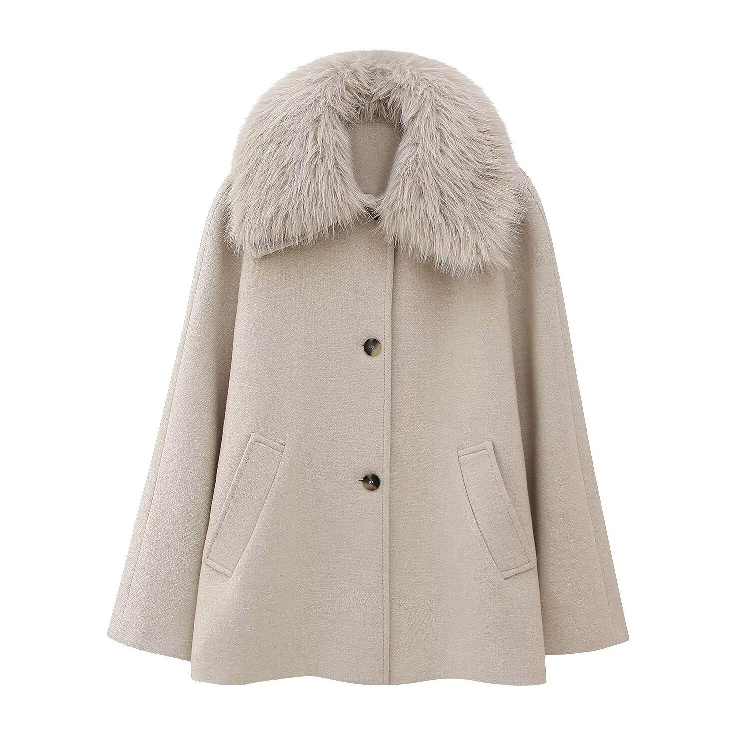 European & American Blend Coat with Removable Fur Collar - Versatile Casual Commuter Style for Women, Perfect for Autumn & Winter Extra Small
European & American Blend Coat with Removable Fur Collar - Versatile Casual Commuter Style for Women, Perfect for Autumn & Winter Extra Small