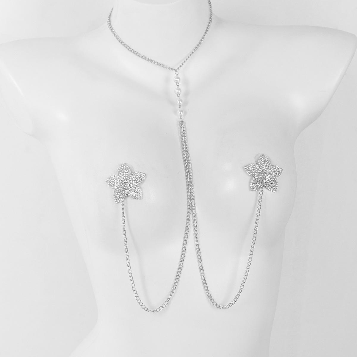 Модний жіночий ланцюжок на груди із зіркою та стразами, Зухвалий ланцюжок з інкрустованими діамантами, Чокер-намисто для нічного клубу та аксесуар-пояс на тіло срібний
Модний жіночий ланцюжок на груди із зіркою та стразами, Зухвалий ланцюжок з інкрустованими діамантами, Чокер-намисто для нічного клубу та аксесуар-пояс на тіло срібний