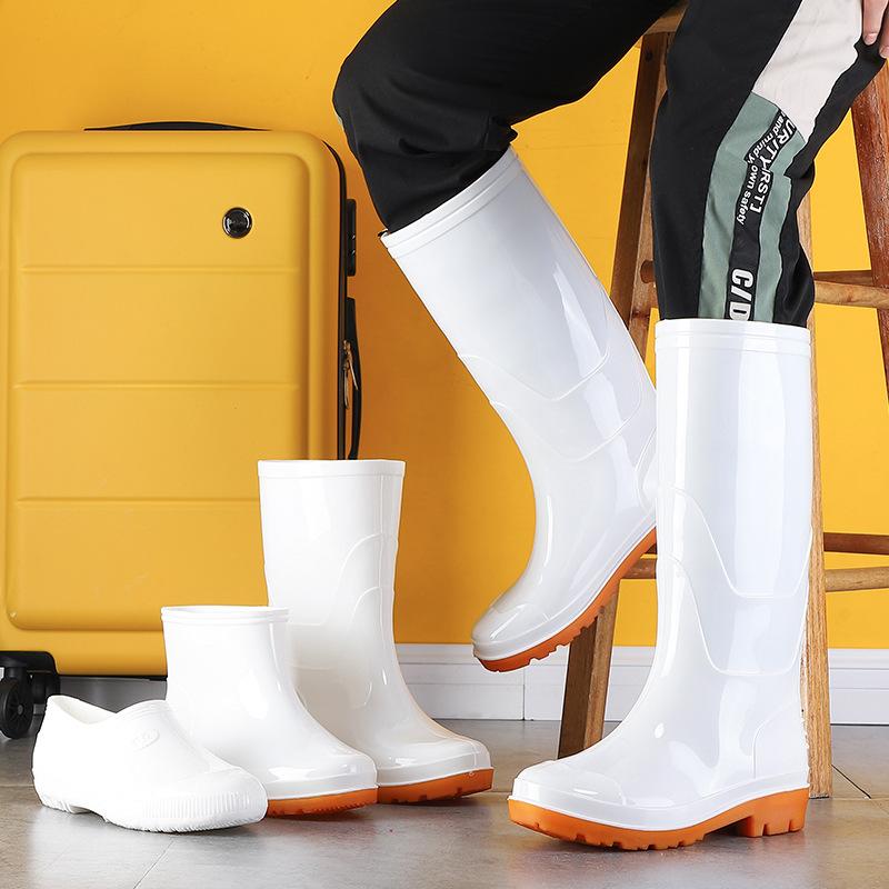 High boots pure white waterproof and non-slip sanitary water boots beef tendon wear-resistant warm rain boots 46
High boots pure white waterproof and non-slip sanitary water boots beef tendon wear-resistant warm rain boots 46