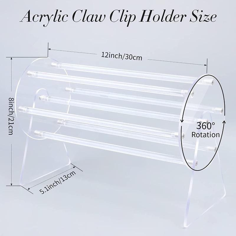 Acrylic Claw Clip Organizer Holder Rotating Transparent Rack Aesthetic Storage Racks Multifunctional Display Holders Furniture
Acrylic Claw Clip Organizer Holder Rotating Transparent Rack Aesthetic Storage Racks Multifunctional Display Holders Furniture
