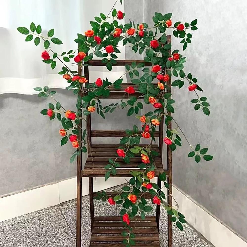 Multicolor Rose Artificial Flower Vine Green Leaves Silk Petals Simulation Flower Vine Length 180cm 54 Heads помаранчевий
Multicolor Rose Artificial Flower Vine Green Leaves Silk Petals Simulation Flower Vine Length 180cm 54 Heads помаранчевий