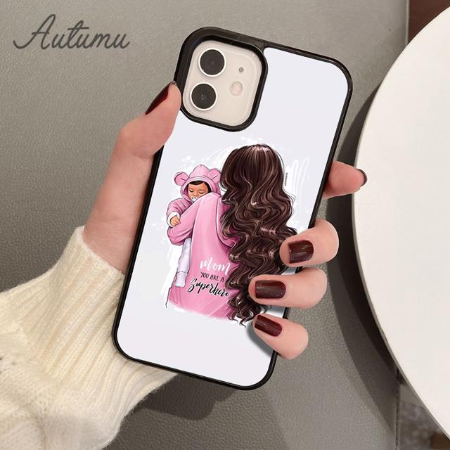 Чехол для телефона «Мама, мама, мама, девочка, королева» для iPhone 11, 12, 13, 14 Pro Max mini XR XS SE 2020, 7, 8 Plus, Samsung S21 S22 iPhone 14