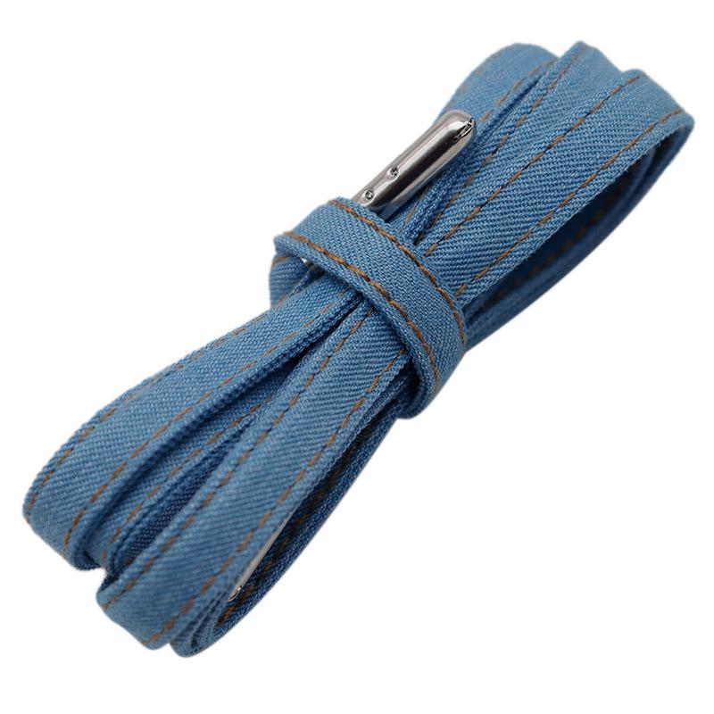 Kurojin Retro Black Blue Flat Polyester Denim Shoelace with Metal Aglet 90cm Pair
Kurojin Retro Black Blue Flat Polyester Denim Shoelace with Metal Aglet 90cm Pair