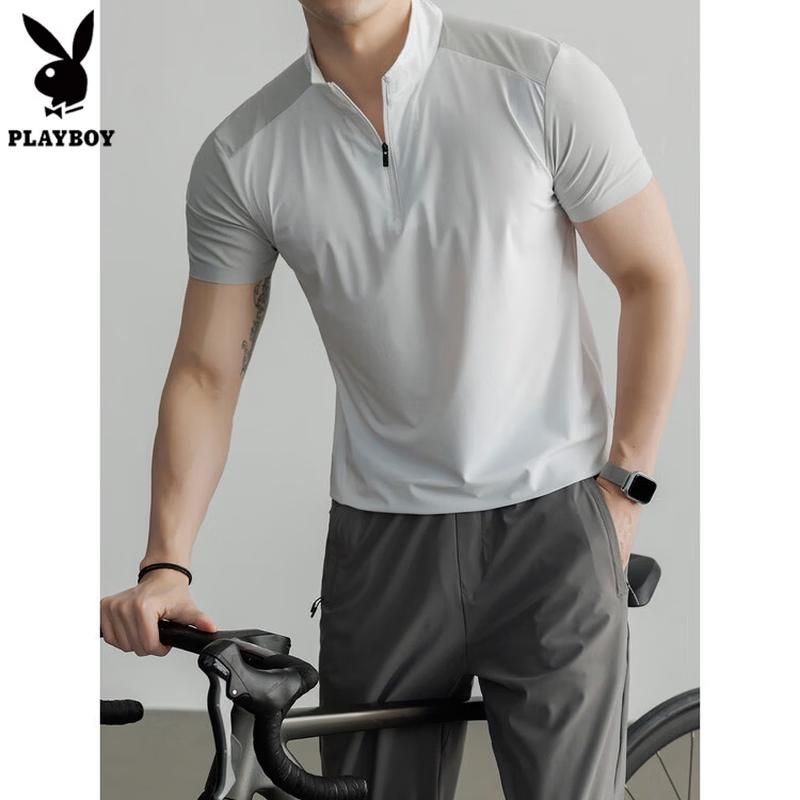 PLAYBOY Men s Short Sleeve Half-Zip Polo Shirt M
PLAYBOY Men s Short Sleeve Half-Zip Polo Shirt M
