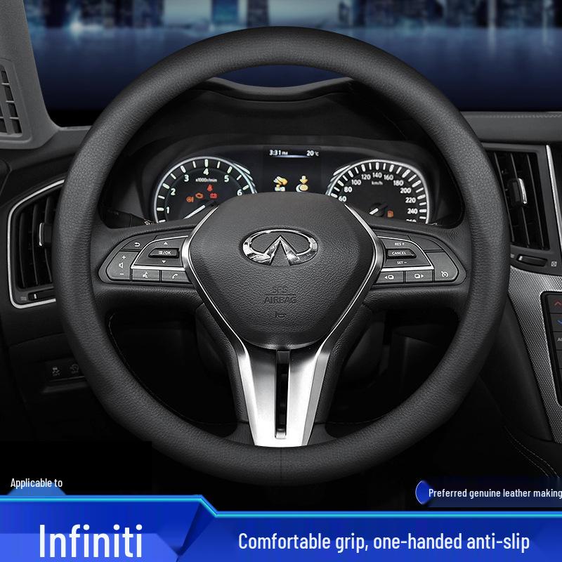 Чехол на руль Infiniti для QX50, QX60, Q80, Q70L, Q50L, FX3 - Натуральная кожа на все сезоны. Leather Infiniti (Round) No Logo
Чехол на руль Infiniti для QX50, QX60, Q80, Q70L, Q50L, FX3 - Натуральная кожа на все сезоны. Leather Infiniti (Round) No Logo