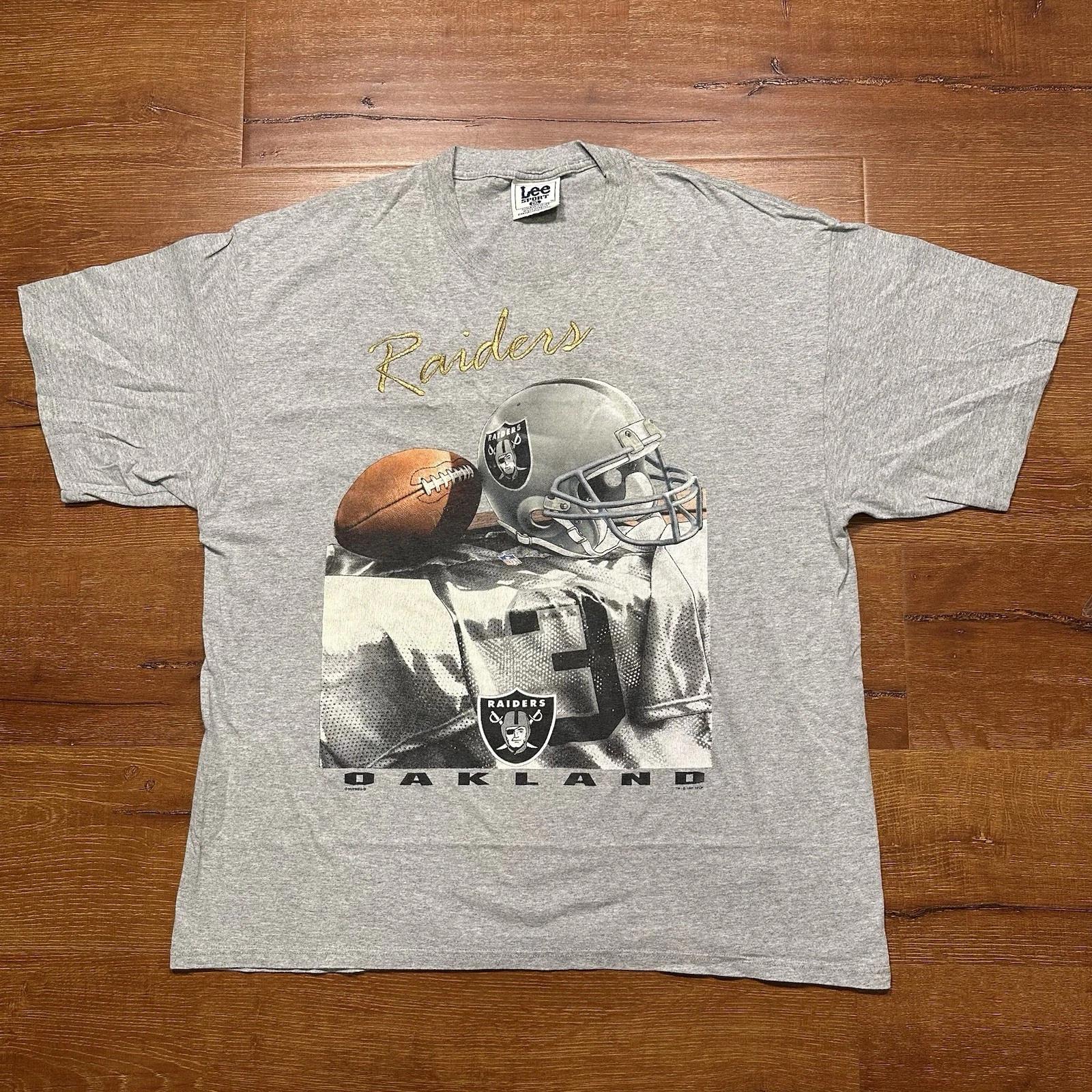 Vintage Lee Sport Nutmeg Mills Los Angeles Raiders T Shirt Mens 2XL Gray 80s VTG S
Vintage Lee Sport Nutmeg Mills Los Angeles Raiders T Shirt Mens 2XL Gray 80s VTG S