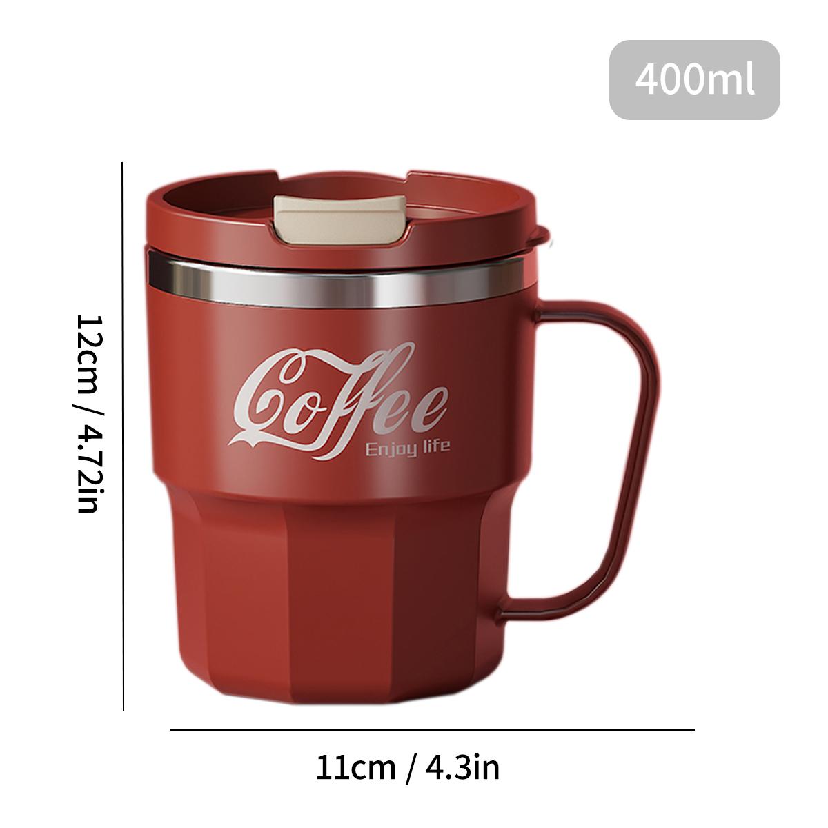 400/480ml 304 Stainless Steel Double Wall Insulated Coffee Cup With Handle Leak-proof Mug Thermos Drinking Cup For Office School 401-500ml
400/480ml 304 Stainless Steel Double Wall Insulated Coffee Cup With Handle Leak-proof Mug Thermos Drinking Cup For Office School 401-500ml