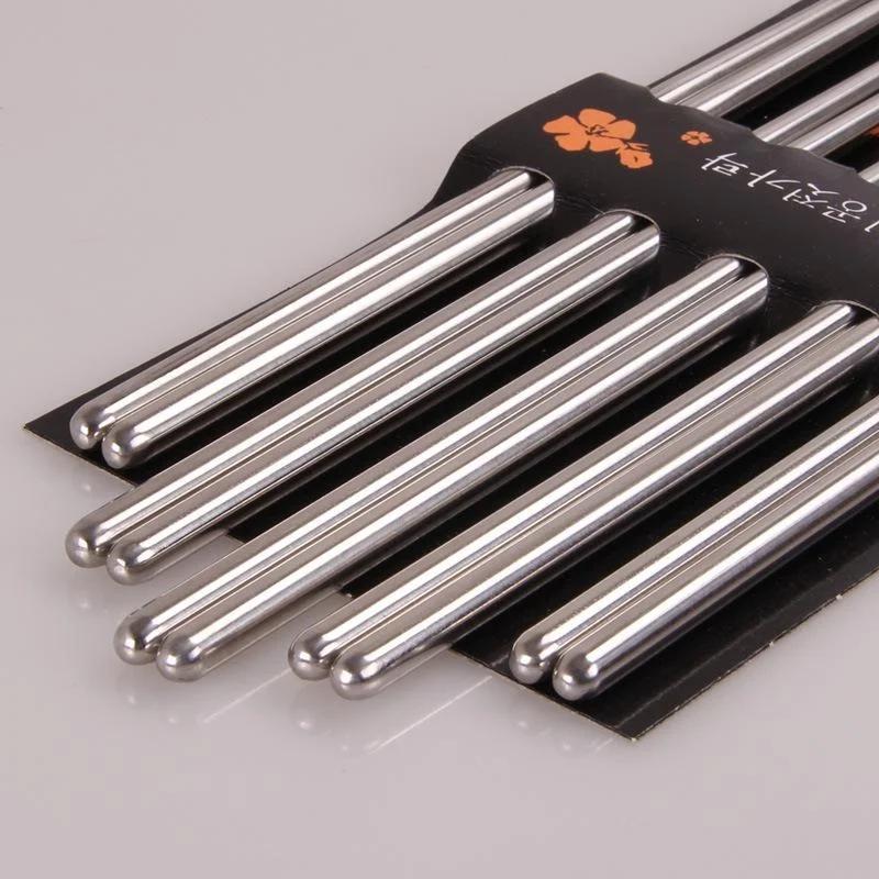 5 Pairs Stainless Steel Square Chopsticks Chinese Stylish Healthy Light Weight Metal Non-slip Design Kitchen
5 Pairs Stainless Steel Square Chopsticks Chinese Stylish Healthy Light Weight Metal Non-slip Design Kitchen
