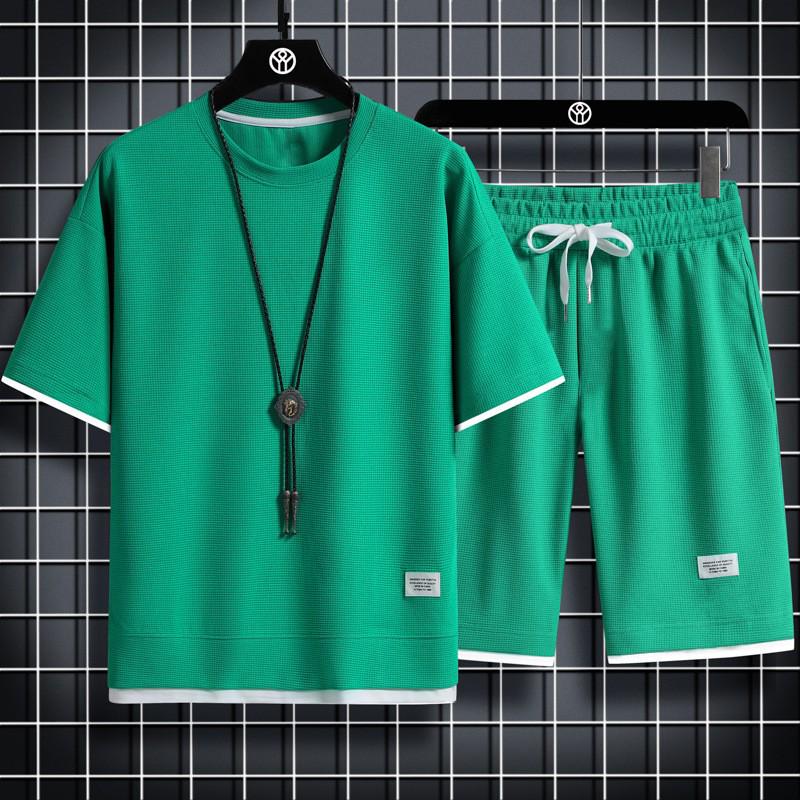 Men s Hong Kong Style Loose Waffle Knit Casual Two-Piece Set: Short Sleeve Shirt and Shorts Extra Large
Men s Hong Kong Style Loose Waffle Knit Casual Two-Piece Set: Short Sleeve Shirt and Shorts Extra Large
