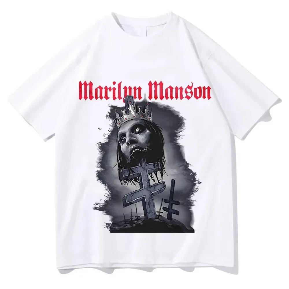 Marilyn Manson Crown Dark Cross Graphic T-Shirt Gothic Shock Rock Black Unisex Oversized Vintage Casual T-shirts XXXL
Marilyn Manson Crown Dark Cross Graphic T-Shirt Gothic Shock Rock Black Unisex Oversized Vintage Casual T-shirts XXXL