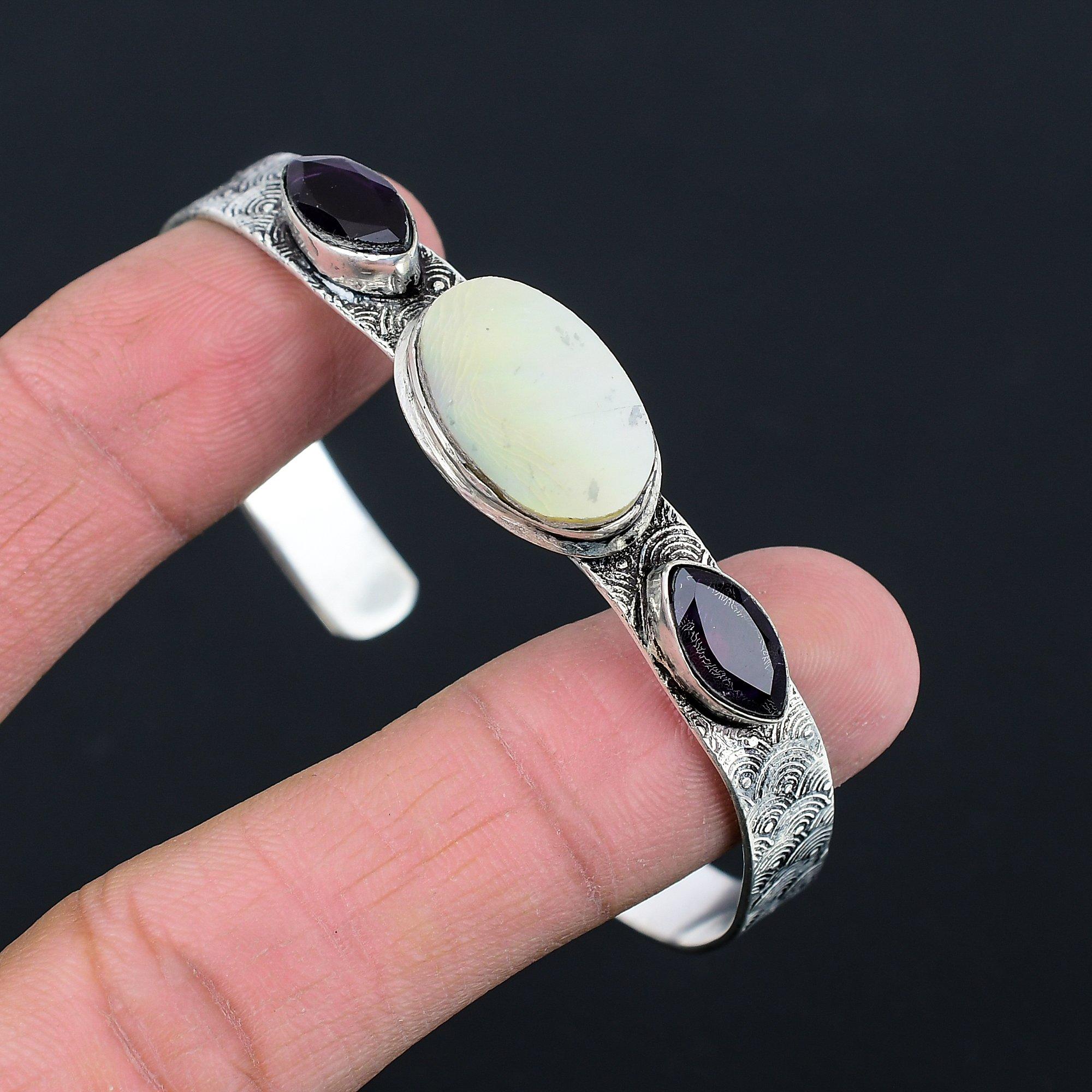 Natural Mother Of Pearl Gemstone 925 Sterling Silver Bangle Adjustable For Girls Adjustable
Natural Mother Of Pearl Gemstone 925 Sterling Silver Bangle Adjustable For Girls Adjustable