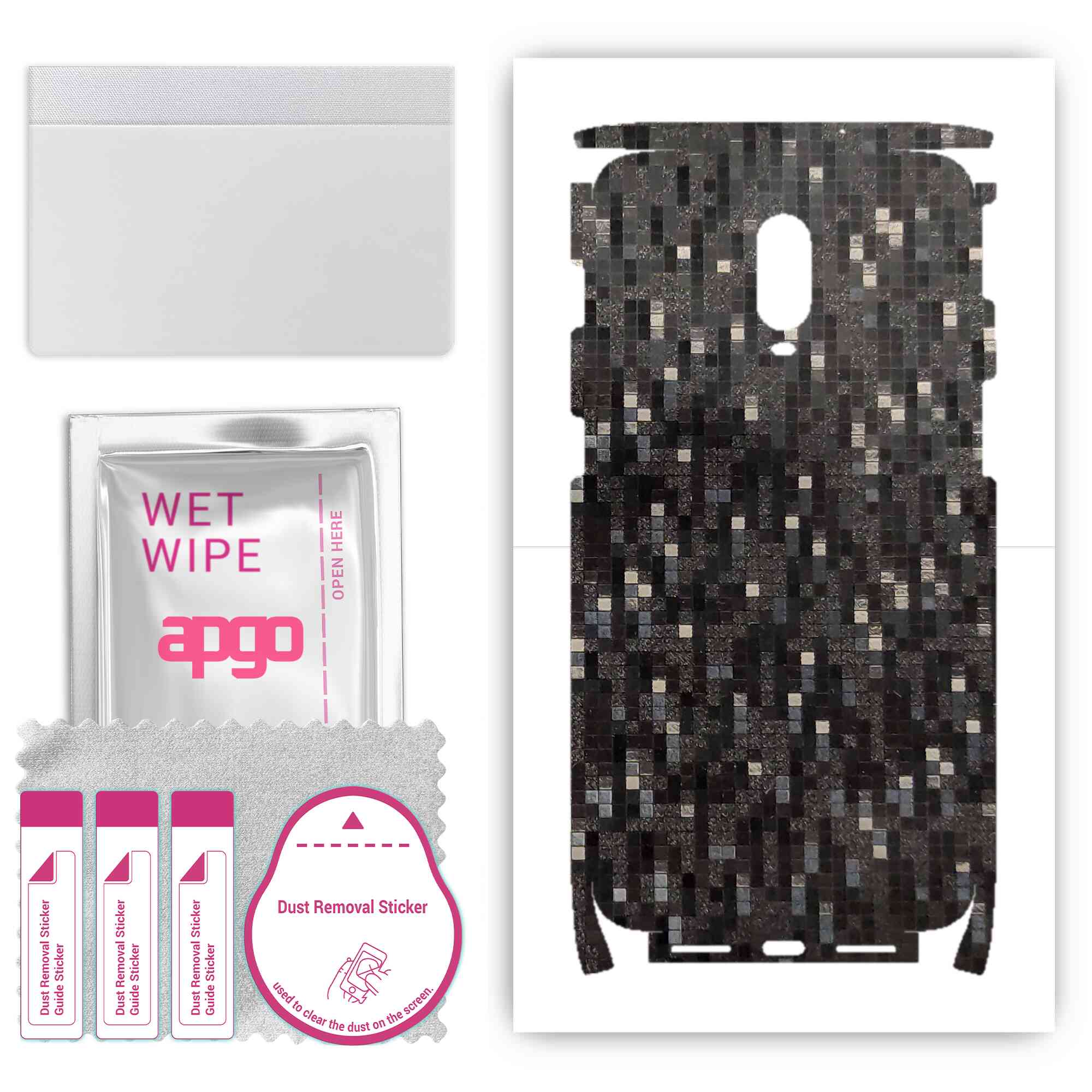 Apgo Protective Skin Sticker for the back+sides compatible with OnePlus 6T ML, Full Wrap Film, Foil, Vinyl – Pattern Carbon Black Pixel
Apgo Protective Skin Sticker for the back+sides compatible with OnePlus 6T ML, Full Wrap Film, Foil, Vinyl – Pattern Carbon Black Pixel