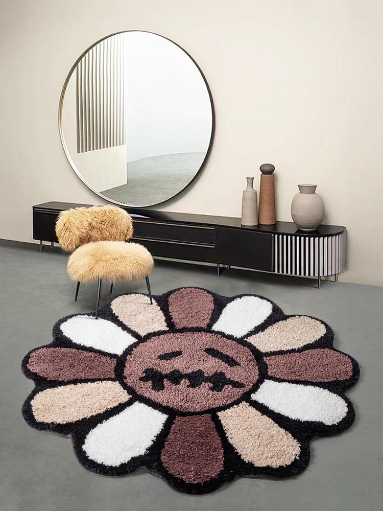 Smiling Face Tufted Rug Flower Art Rug for Bedroom Living Room Retro Rainbow Fluffy Bathroom Smile Rug Nonslip Mat Home Decor 60cm
Smiling Face Tufted Rug Flower Art Rug for Bedroom Living Room Retro Rainbow Fluffy Bathroom Smile Rug Nonslip Mat Home Decor 60cm