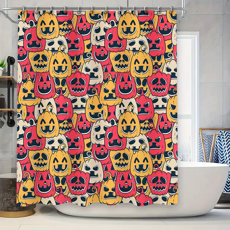 Halloween-Themed Pumpkin Waterproof Shower Curtain Multicolor Pattern Bathroom Decoration For Kids Room Or Guesthouse Accessory W60H190(CM)-1 Pcs
Halloween-Themed Pumpkin Waterproof Shower Curtain Multicolor Pattern Bathroom Decoration For Kids Room Or Guesthouse Accessory W60H190(CM)-1 Pcs