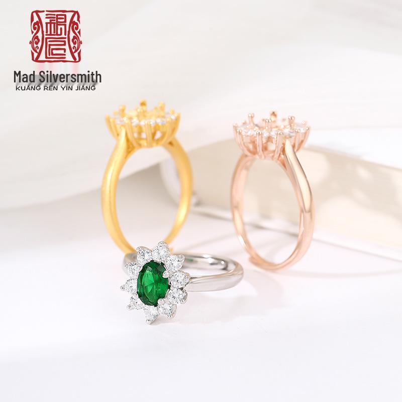 S925 Sterling Silver Four-Prong Women s DIY Cubic Zirconia Wedding Ring Setting
S925 Sterling Silver Four-Prong Women s DIY Cubic Zirconia Wedding Ring Setting