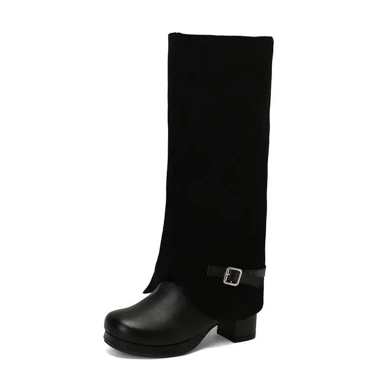 Fashionable Jeans Tube Boots for Women in Autumn and Winter, Round Toe Thick Heels, High Heels, Belt Buckle, Slim Fashion Boots 34
Fashionable Jeans Tube Boots for Women in Autumn and Winter, Round Toe Thick Heels, High Heels, Belt Buckle, Slim Fashion Boots 34