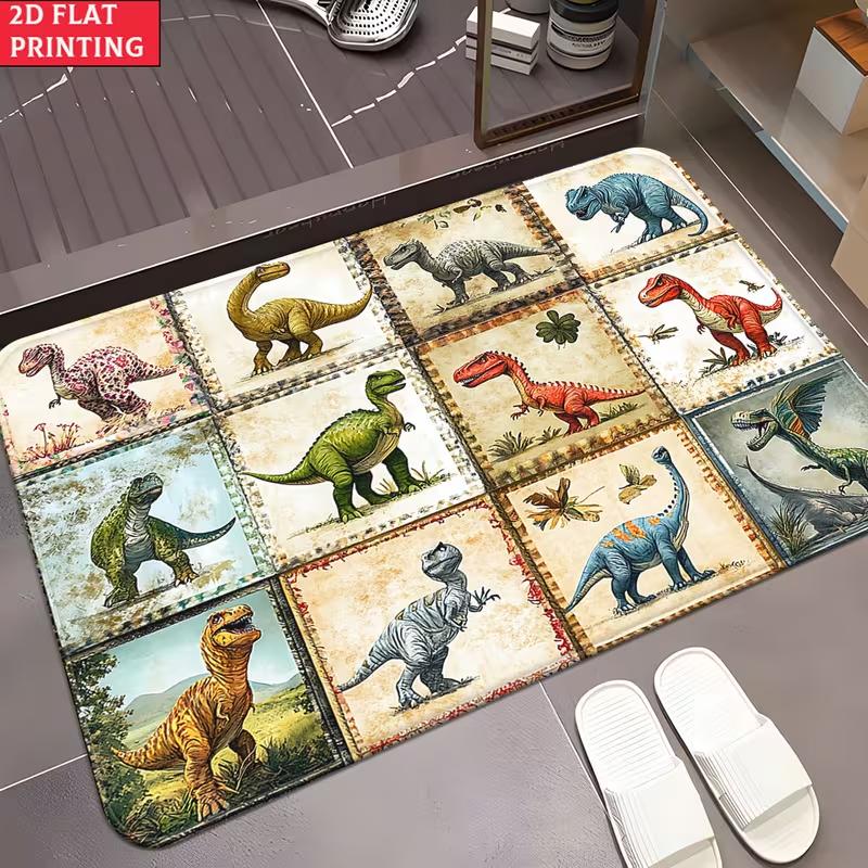 Dinosaur Door Mat Vintage Natural History Illustration Pattern Entrance Rug Soft Non-Slip Welcome Mat for Kids Bedroom Decor 40x60cm
Dinosaur Door Mat Vintage Natural History Illustration Pattern Entrance Rug Soft Non-Slip Welcome Mat for Kids Bedroom Decor 40x60cm